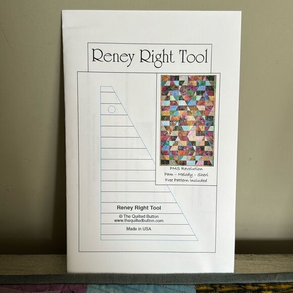 Reney Right Tool Quilting Ruler 30/60/90 Degree NWT - Picture 1 of 8